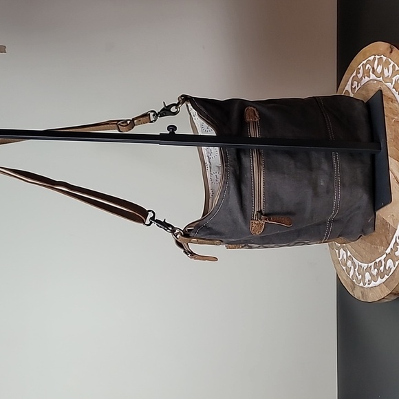 Myra Crossbody Bag with Leather Trim - Picture 7 of 17